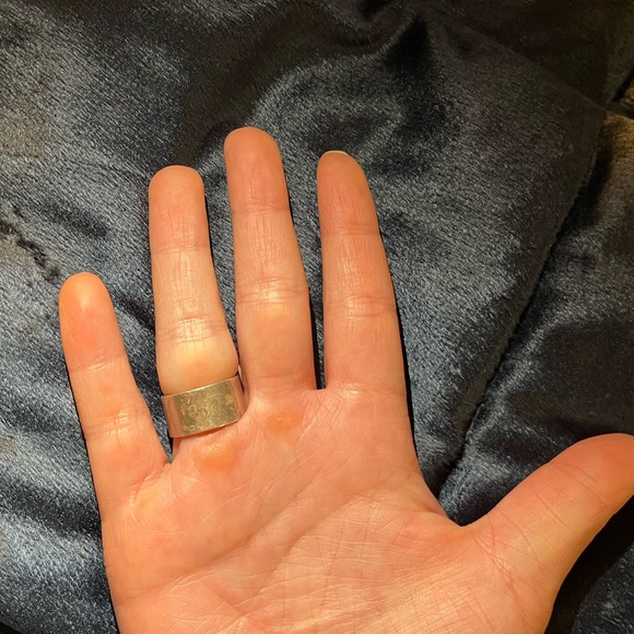 Druzy Sterling Silver Ring Stamped 950 Size 7 - Picture 4 of 5